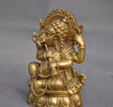 Ganesha / Ganapati / Vinayaka Brass Statue - Good luck/wealth statue - HolyHinduStore