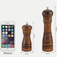 Wood Pepper Spice Mill Grinder Classical Oak Set Handheld Seasoning Mills Grinder Cooking - HolyHinduStore