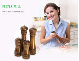 Wood Pepper Spice Mill Grinder Classical Oak Set Handheld Seasoning Mills Grinder Cooking - HolyHinduStore