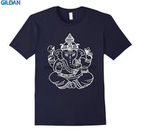Cotton O-neck custom printed T-shirt Adult Ganesha Lord Ganesha Hindu Hot Trend T-Shirt - HolyHinduStore