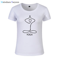 Fashion Women clothing Buddhist Yoga Print Tee T-shirt Women - HolyHinduStore