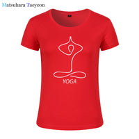 Fashion Women clothing Buddhist Yoga Print Tee T-shirt Women - HolyHinduStore
