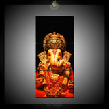 Lord Ganesha Wall Art - HD Printed Canvas Painting / 3 Pieces/ Modular Pictures / Home Decor - HolyHinduStore