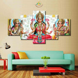 3-4-5 Pieces Saraswati Lord Ganesha God Poster Modern Wall Art Canvas Printed Painting for living Room Modular Pictures - HolyHinduStore