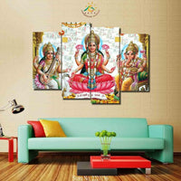 3-4-5 Pieces Saraswati Lord Ganesha God Poster Modern Wall Art Canvas Printed Painting for living Room Modular Pictures - HolyHinduStore