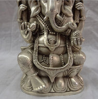 Lord Ganesha / Lord Ganapati - 4 Arms Copper Bronze Statue - HolyHinduStore