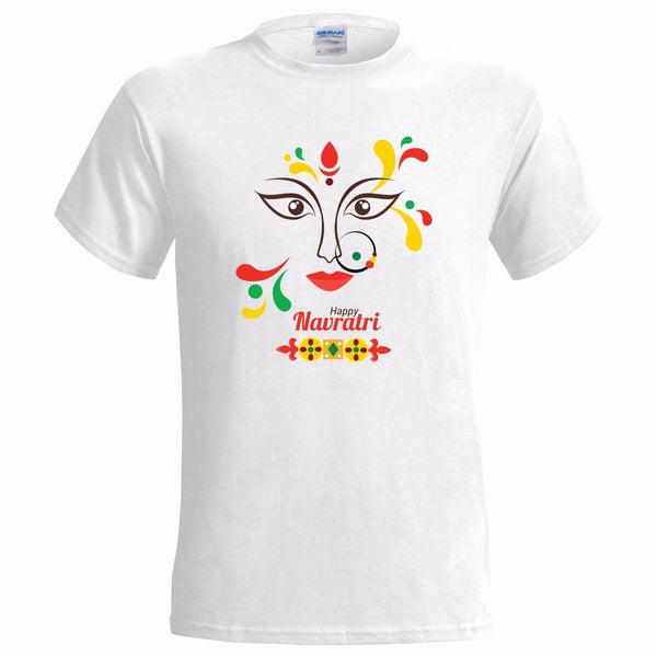 HAPPY NAVRATRI MENS T SHIRT MAA DURGA Kali HINDU HINDUISM FESTIVAL HINDI INDIAN - HolyHinduStore