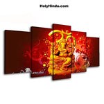 5-Piece Canvas Art Lord Ganesha Poster - HolyHinduStore
