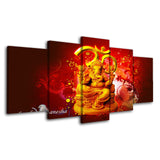 5-Piece Canvas Art Lord Ganesha Poster - HolyHinduStore