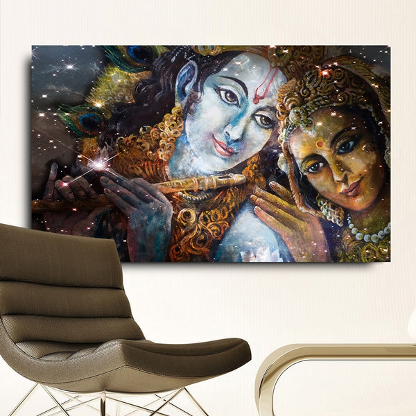 Krishna And Radha HD Canvas Oil Paintings
