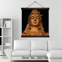 Shiva HD Print Scroll Paintings -  WallArt Home Decoration